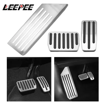 

LEEPEE Accelerator Gas Fuel Brake Pedal Rest Pedal Pads Cover Aluminum alloy Foot Pedal For Tesla Model 3 Auto Interior Parts