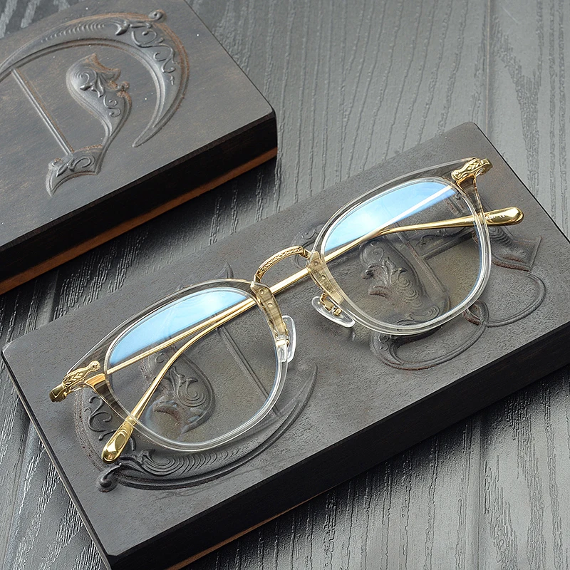 

vintage prescription eyeglasses frames ultra light optical myopia glasses men pure titanium frame retro reading glasses eyewear