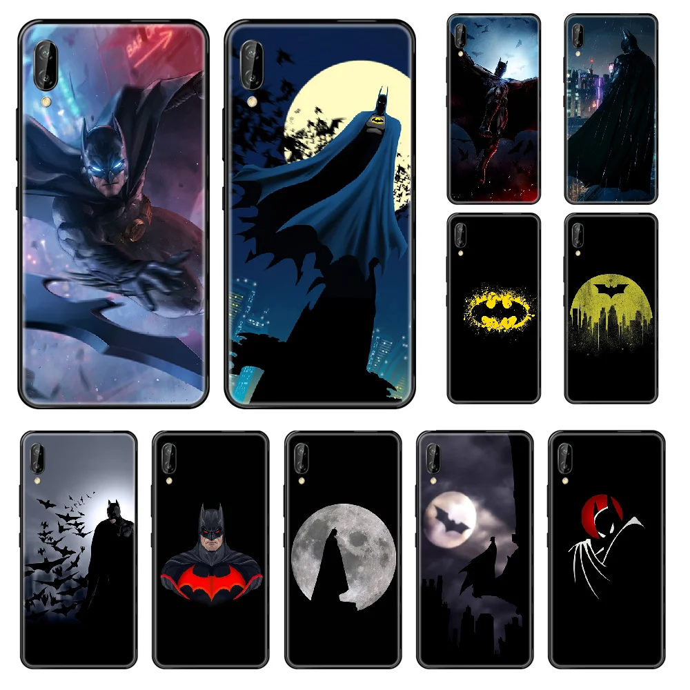 Чехол для телефона Huawei Honor Mate 5 7 8 9 10 20 i A X Lite Pro черный мягкий бампер DC Batman Bam