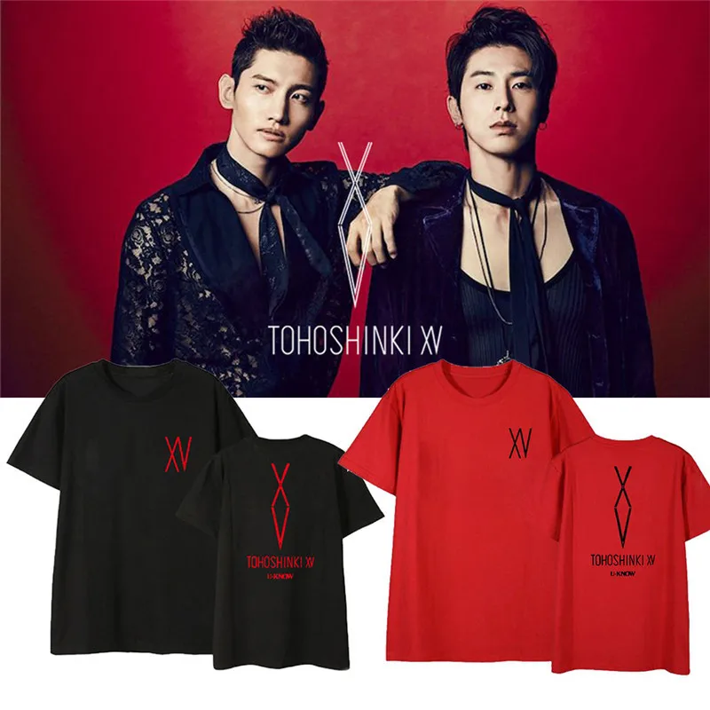 Kpop TVXQ TOHOSHINKI 15 я годовщина XV альбом рубашки хип хоп Повседневная Свободная
