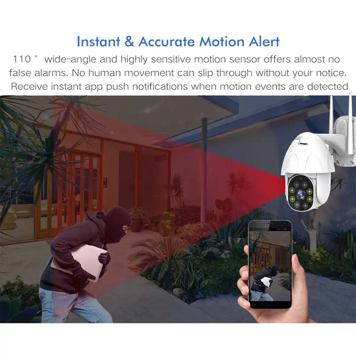 1080P PTZ wi-fi камера 2MP автоматическое отслеживание водонепроницаемый CCTV домашней безопасности ip-камера цифровой зум скорость купольная Беспроводная ip-камера onvif