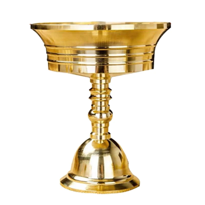 Copper Lamp Candle Holder Ghee Lamp Holder Tibetan Butter Oil Lamp Buddha Buddhist Supplies Handmade