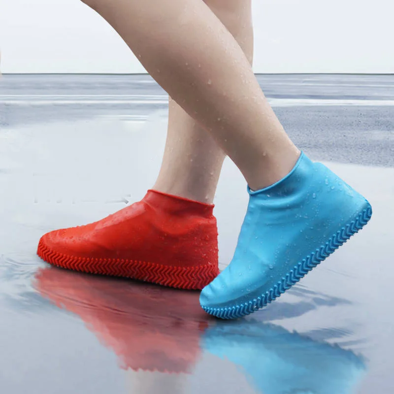

Thicken Silicone Rain Boots Waterproof Shoe Cover Unisex Shoes Protectors Transparent Non-Slip Rainproof Suit C1809 h