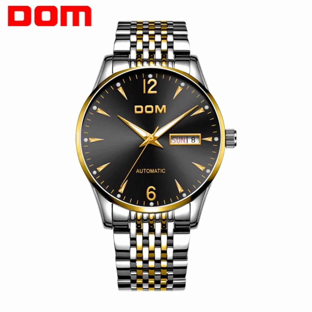 

2020New Mechanical Watch DOM Automatic Mens Top Brand Luxury Stainless Steel Casual Fashion Waterproof Business Watch Men