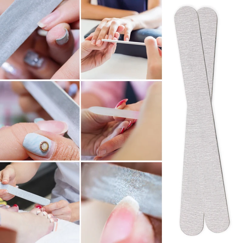 

100Pcs Nail File Wooden Sanding Buffer Block Pedicure Manicure UV Gel Nail Polish Pro Nail Files Artificial Nail Tips