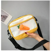 Стиль в японском стиле морковь мягкая Очаровательная Сердце для девочек Милая Студенческая сумка тканевая через плечо мягкая сумка через плечо для девочки