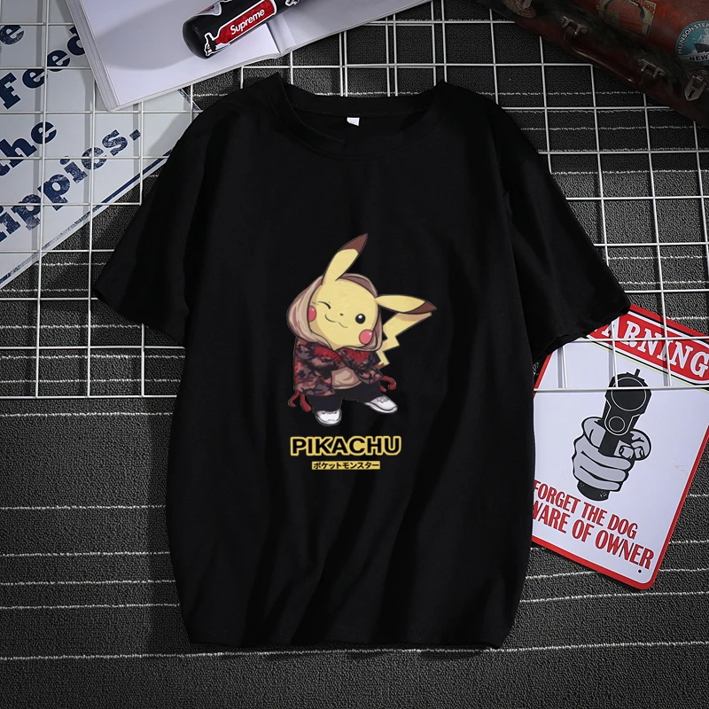 Funny Cartoon pokemon Print Oversized Summer T shirt Short Sleeve O neck plus size tee Korean minimalist student cotton clothes Funny Cartoon pokemon Print Oversized Summer T shirt Short Sleeve O neck plus size tee Korean minimalist student cotton clothes