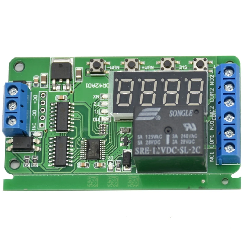 FULL-Dc12V Dpdt реле цикла таймер модуль время задержки полярности аудио переключатель двигателя