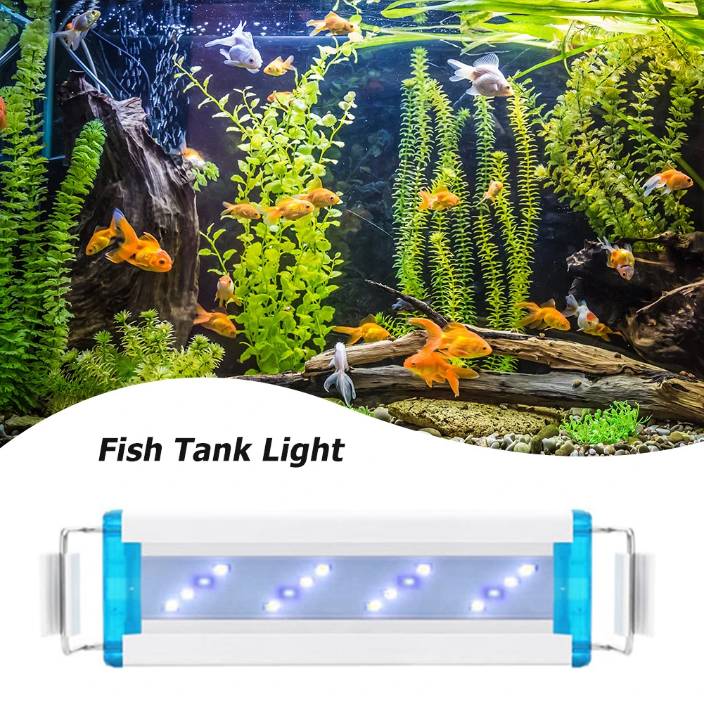 Email Intact lied Aquarium Led Light Power Saving Super Fish Tank Aquatic Plant Landscape  Grow Lighting Blue White Extensible Clip Lamp - Lightings - AliExpress