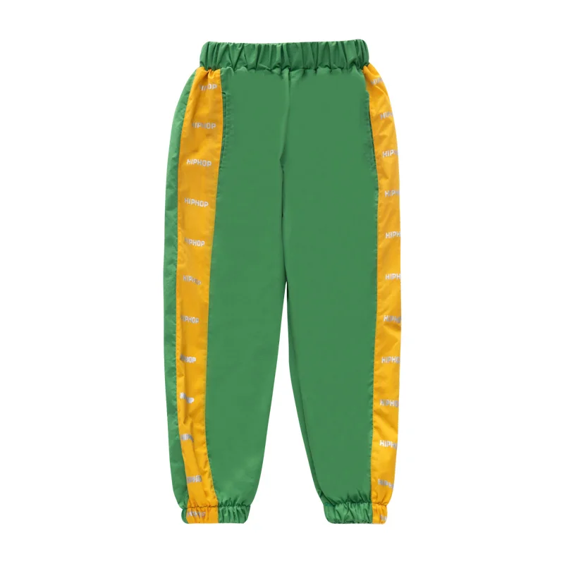 Pants Танцевальные костюмы в стиле хип-хоп; детская зеленая куртка с длинными рукавами; джазовые костюмы; одежда для уличных танцев; детская одежда для выступлений; DN4214 - Цвет: Pants
