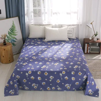 

Beauty Flower Polyester/Cotton Flat Sheet Print Simple Style Bedsheets for Adults Single Double Bed (No Pillowcase) XF665-29