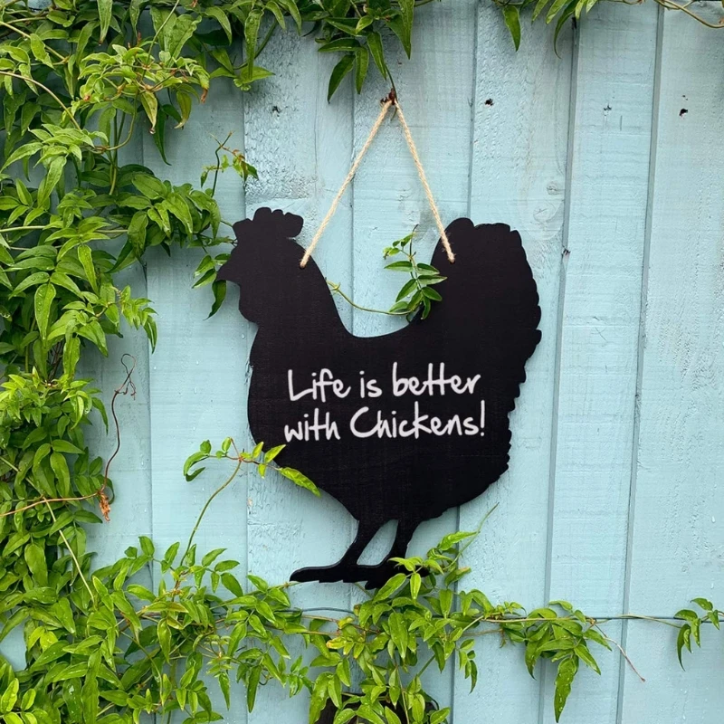 1PcRustic Farmhouse Chalkboard Animal Cow Horse Chicken Pig Wood Western Home Decor Message Farmhouse Kitchen Chalkboard