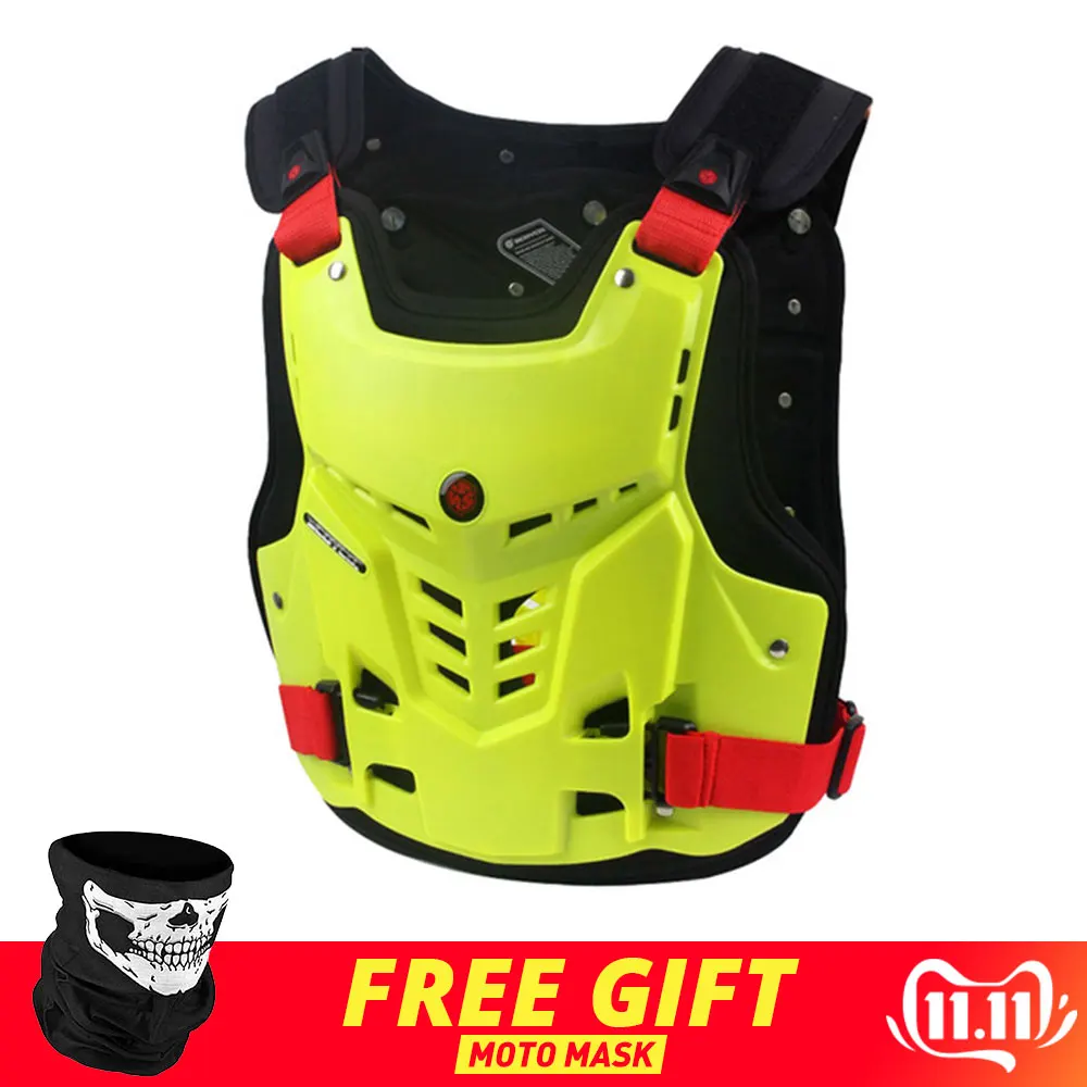 AM05 Yeloow Armor SCOYCO CE мотоциклетная броня для мотокросса, защита груди и спины, защитный жилет, мотоциклетная куртка, гоночная Защитная Защита тела, MX Armor - Цвет: AM05 Yeloow Armor