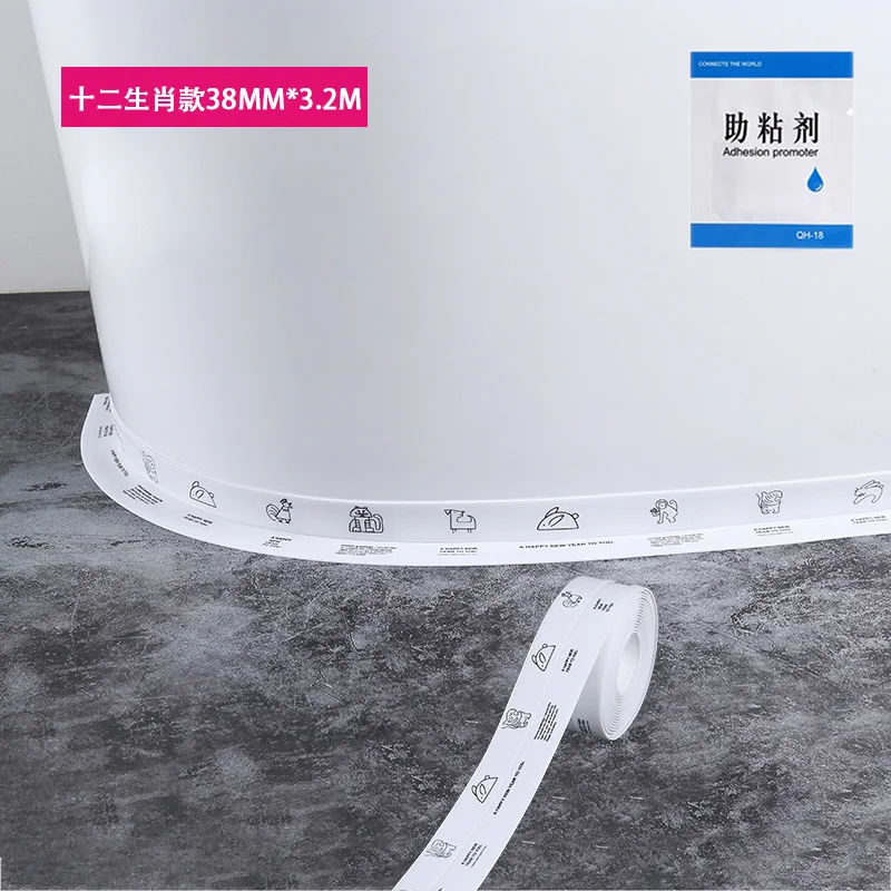 Новинка 3,2 м x 38 мм Ванная комната душ для раковины ванны уплотнительная лента белая самоклеющаяся Водонепроницаемая Наклейка на стену для ванной кухни