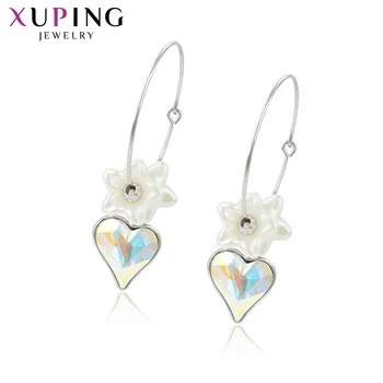 

Xuping Heart Shaped and Flower Shape Earrings Crystals from Swarovski Fashion Jewelry Wedding Gift for Women S189.3-20711