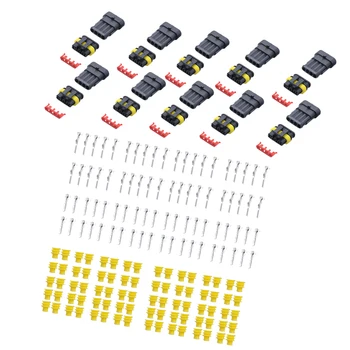 

10 Sets 4 Pin Sealed Waterproof Electrical Wire Connector Plug Terminal