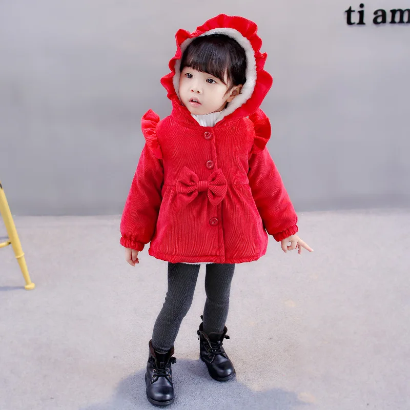 Western Style Baby Girls Cotton-padded Clothes Kids Warm Clothes New Style Winter Infant Brushed And Thick Cotton-padded Ja