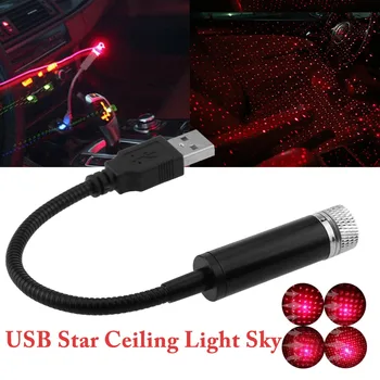 

1pc Car USB Star Ceiling Light Roof Lights Romantic Night Light Atmosphere Lamp Home Ceiling Decoration Light