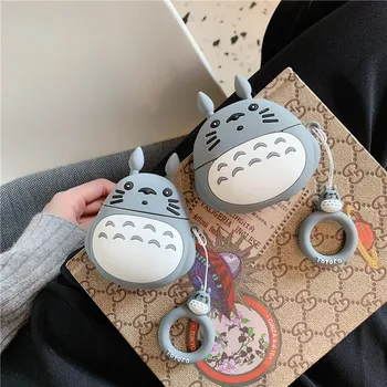 

Cute Japanese Cartoon Tonari No Totoro Silicone Earphone Protective Case For Apple Airpods 1 2 3 Pro Headphone Cover Accessories