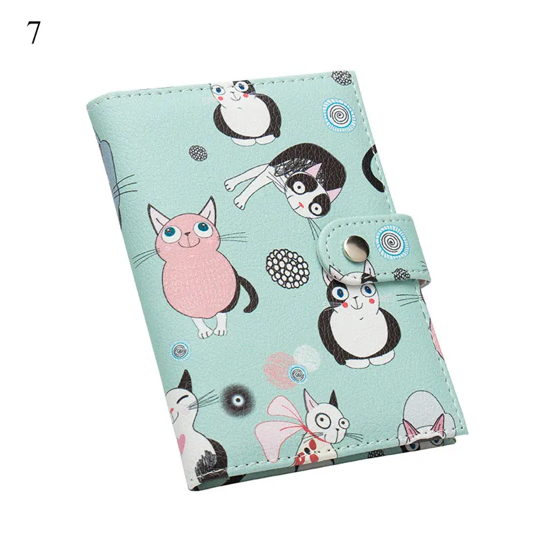 

Unisex Brown Rat Rose Flower Fruit Multi-card Passport Cover Pu leather Buckle ID Card Bags Daily Passport Wallet Organizer