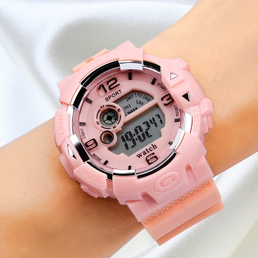 SportWatchesWomenWaterproofDigitalWatchGirlsStudentsQuartz