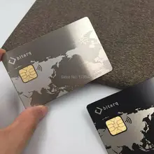 Бесконтактный смарт-контакт Rfid черный стальной Металл Sle4442 чип-карта