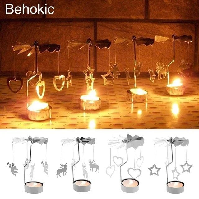 Details about   Rotary Metal Tea Light Candle Holder Stand Light Gift Candelabra Home Decoration 