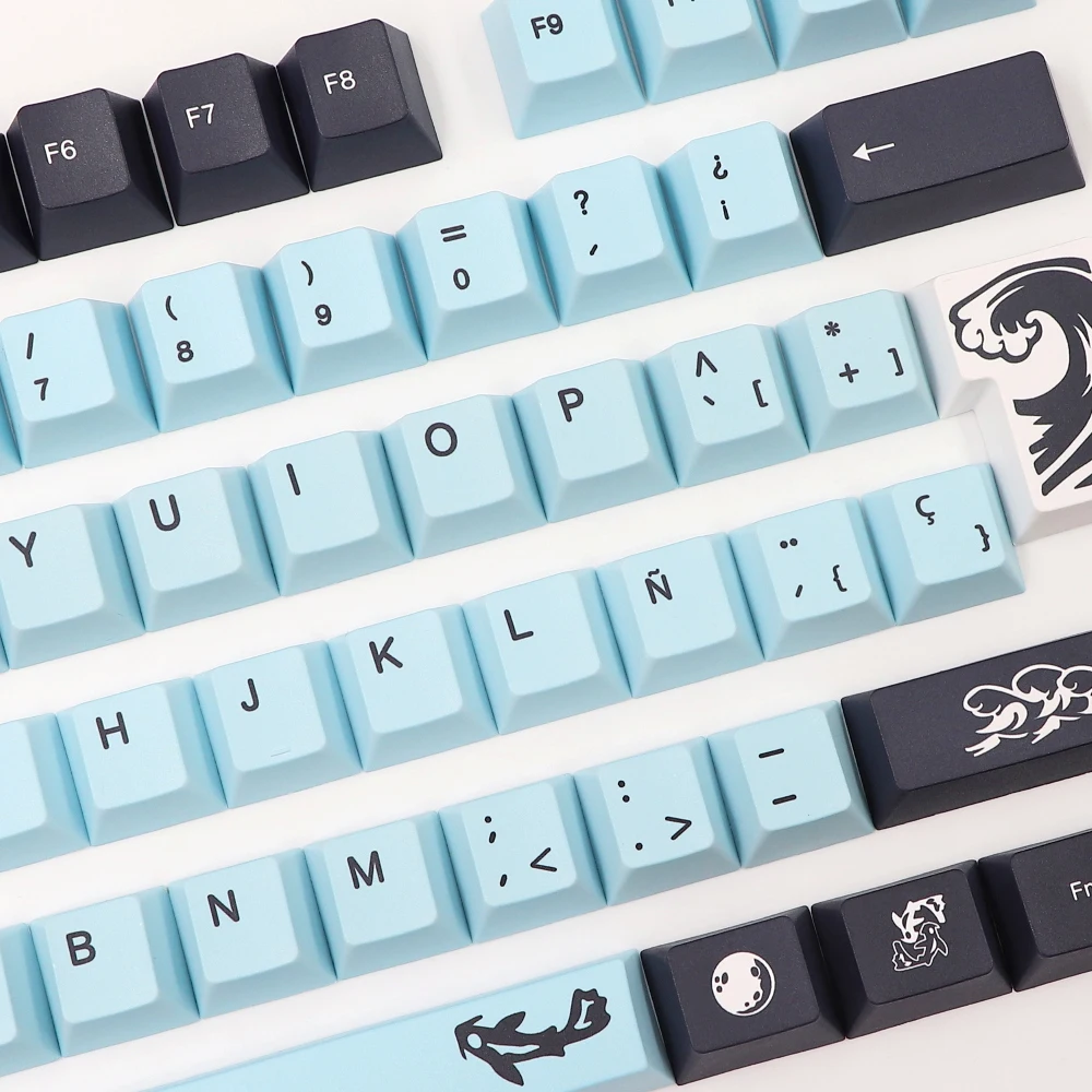 chaves mizu pbt keycap cherry profile dye subb keycaps para mx switches espanha layout iso chave boné