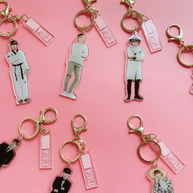 Bangtan Boys World Tour фигурка на акриловой подставке, брелок для ключей JIMIN JIN JUNG KOOK Love Yourself