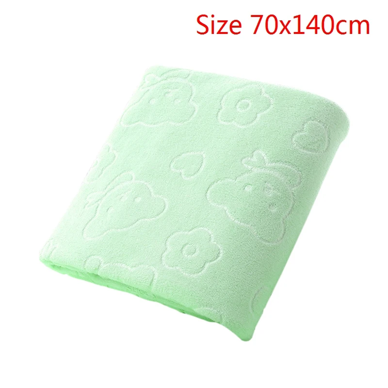 4 цвета, высокоабсорбирующее полотенце для лица, плотное хлопковое одноцветное банное полотенце, пляжное полотенце для взрослых, быстросохнущее, мягкое - Цвет: C-green