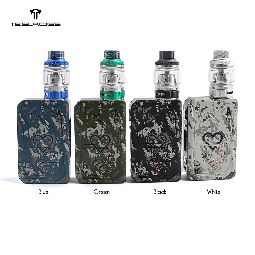 

Original Teslacigs Poker 218W With Resin Tellic Tank E Cigarettes With 6ml Vape Atomizer VS Teslacigs Punk 220W Vaporizer