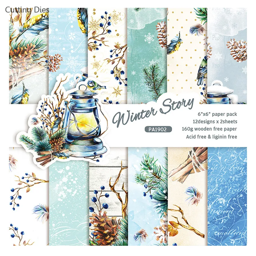 12 Sheets Oil Lamp Printed Self-adhesive Paper Stickers For Scrapbooking Diy Paper Sticker Happy Planner Card Making Journaling