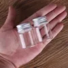 3pcs 30ml 37*50mm Candy bottles Glass Bottles with Aluminum Lids Spice Jars Storage Bottles Pill Container Glass vessels 3