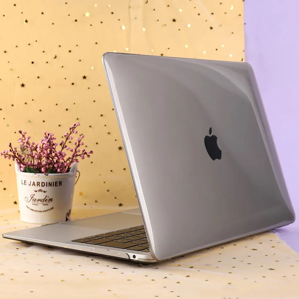 Crystal gray Премиум матовый чехол для MacBook Air 11 12 дюймов, рукав для ноутбука Macbook Pro 13 15 Touch Bar Touch ID+ чехол для клавиатуры - Цвет: Crystal gray