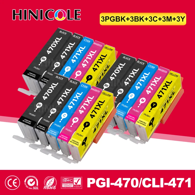 

Ink Cartridge For Canon PGI-470 CLI-471 PIXMA MG5740 MG6840 MG7740 MG 5740 6840 7740 TS5040 TS6040 Printer Cartridge