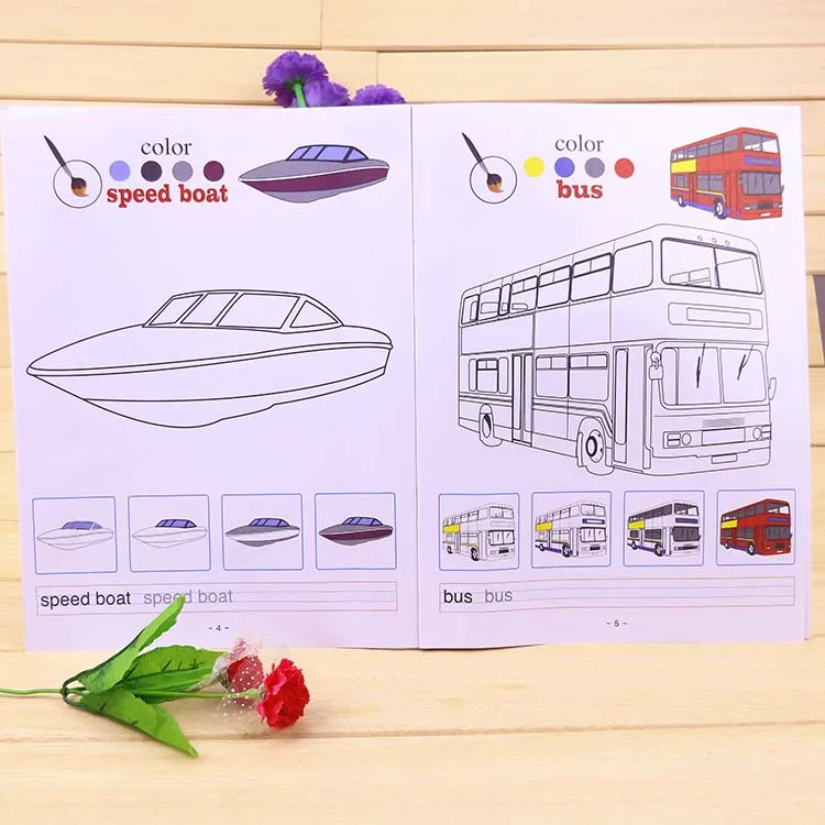 Английская детская раскраска книга для рисования детский сад 2-3-6 лет игрушки для рисования подарок