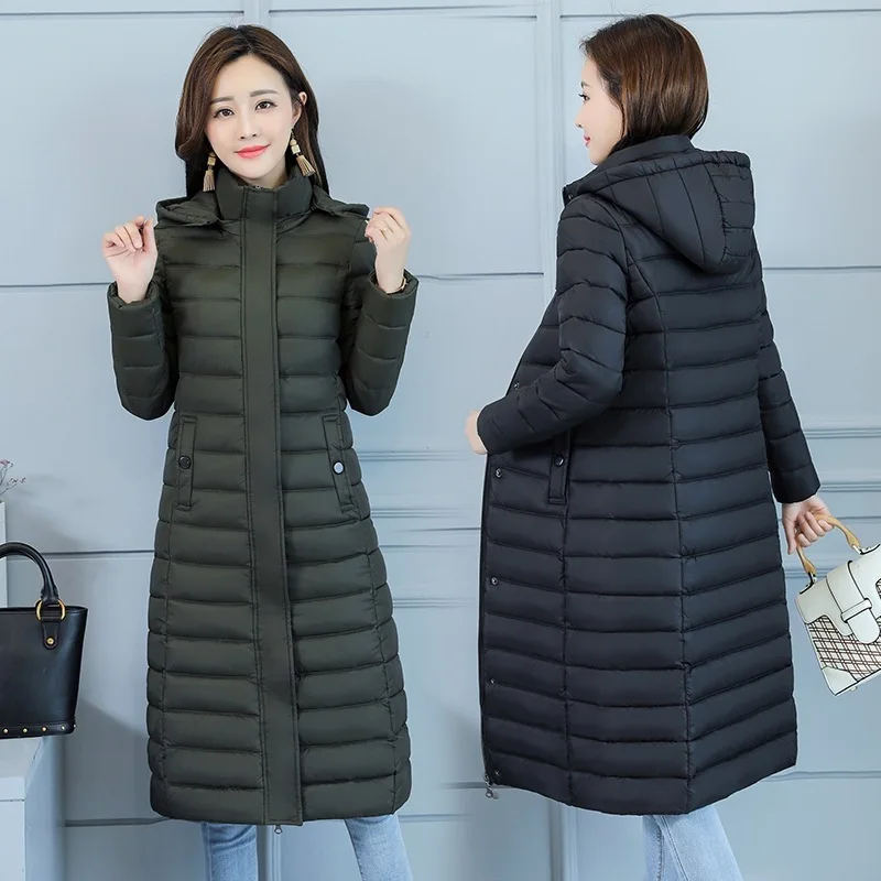 

2019 Autumn And Winter New Products Lightweight down Jacket Cotton-padded Clothes Women's Mid-length Korean-style Slim Fit Cotto