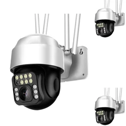 Caméra de Surveillance extérieure PTZ IP Wifi HD 1080P, dispositif de sécurité sans fil, étanche, avec suivi de mouvement 