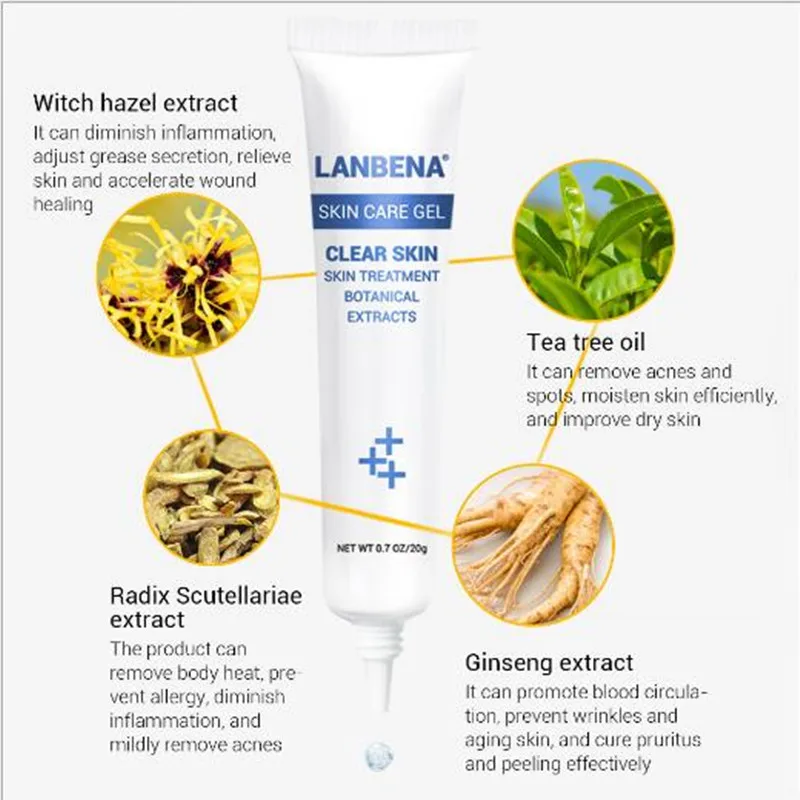 LANBENA Acne Cream For Face Acne Pimples Removal Fade Acne Pimples Marks Skin Care Repair Gel 5