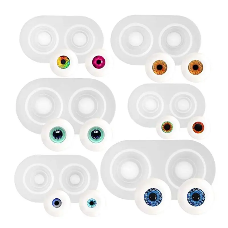 Handmade Ball-Jointed Doll Eyes Mold BJD Doll Heavy Pupil Eye Eyeball Dome Silicone Molds Kit Art Craft Tools