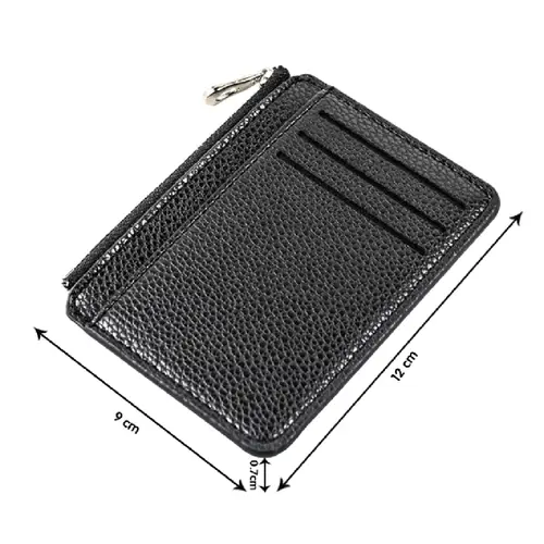 2024 New Soft Men Wallet Solid Color PU Zipper Card Holder Mini Short Coin Purse Wallets 1Pc Women Slim Card Case Business - Image 3