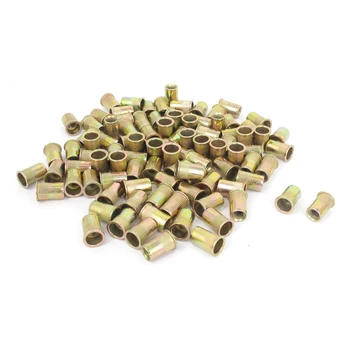 

uxcell 100 Pcs 14mm Long Flat Head Rivet Nut Insert Nutserts Fasteners M6x1.0mm