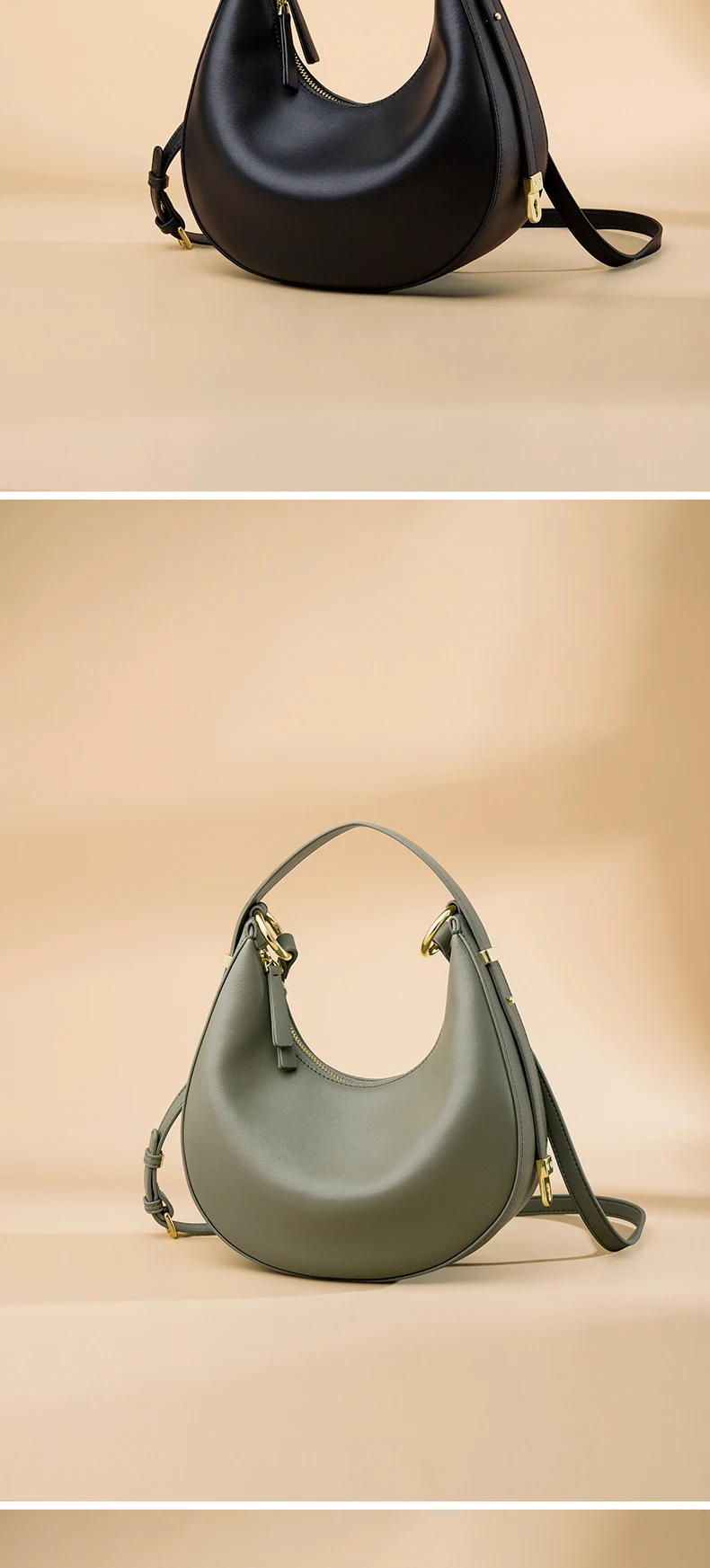 Limited -only few ZOOLER Original Bag Fashion luxury Genuine Leather Bags ladies Women Handbag First Cow Half Moon Purses#SC1005