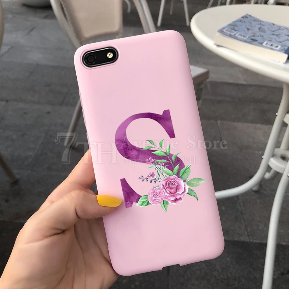 Alphabet Letter Flower Floral Printed Phone Case For iPhone 5s