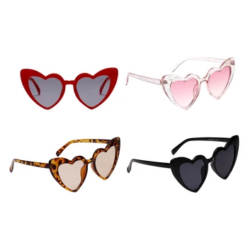 

Heart Shaped Sunglasses Cat Eye Mod Style Retro Glasses for Women