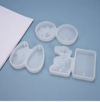 

3pcs/set Resin Mold Handmade Pendant Key Chain Silicone Mols Epoxy UV Casting Mold for DIY Jewelry Making Tools