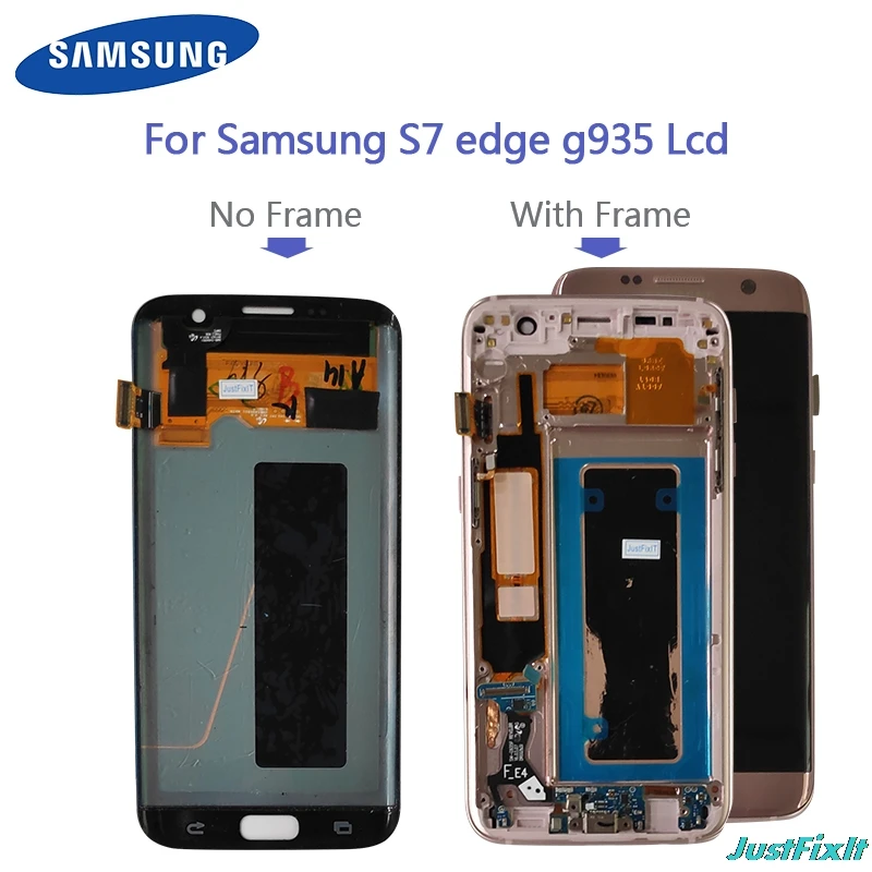 Untuk Samsung Galaxy S7 Edge G935F G935FD Burn In Shadow Sentuh Display LCD  Burn In Shadow Digitizer Layar dengan Bingkai 5.5 Cm|Ponsel Layar LCD| -  AliExpress