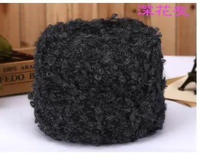 dark gray camou 50 г/лот, итальянская шерстяная пряжа из букле, шерстяная нить, ручная вязка, толстый шерстяной шарф - Цвет: dark gray camou