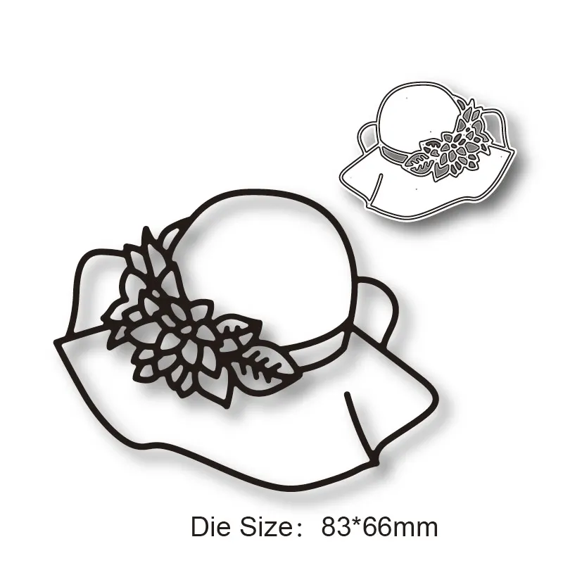 

Autumn hat flowers 2021new metal cutting mold die dies decoration background scrapbook greeting Diy card crafts