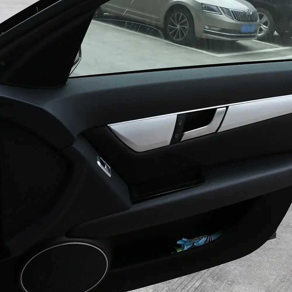 2 шт. ABS хромированная рамка для автомобильных сидений для Mercedes benz C Class W204 C180 C200 C260 2007-2013 левый руль